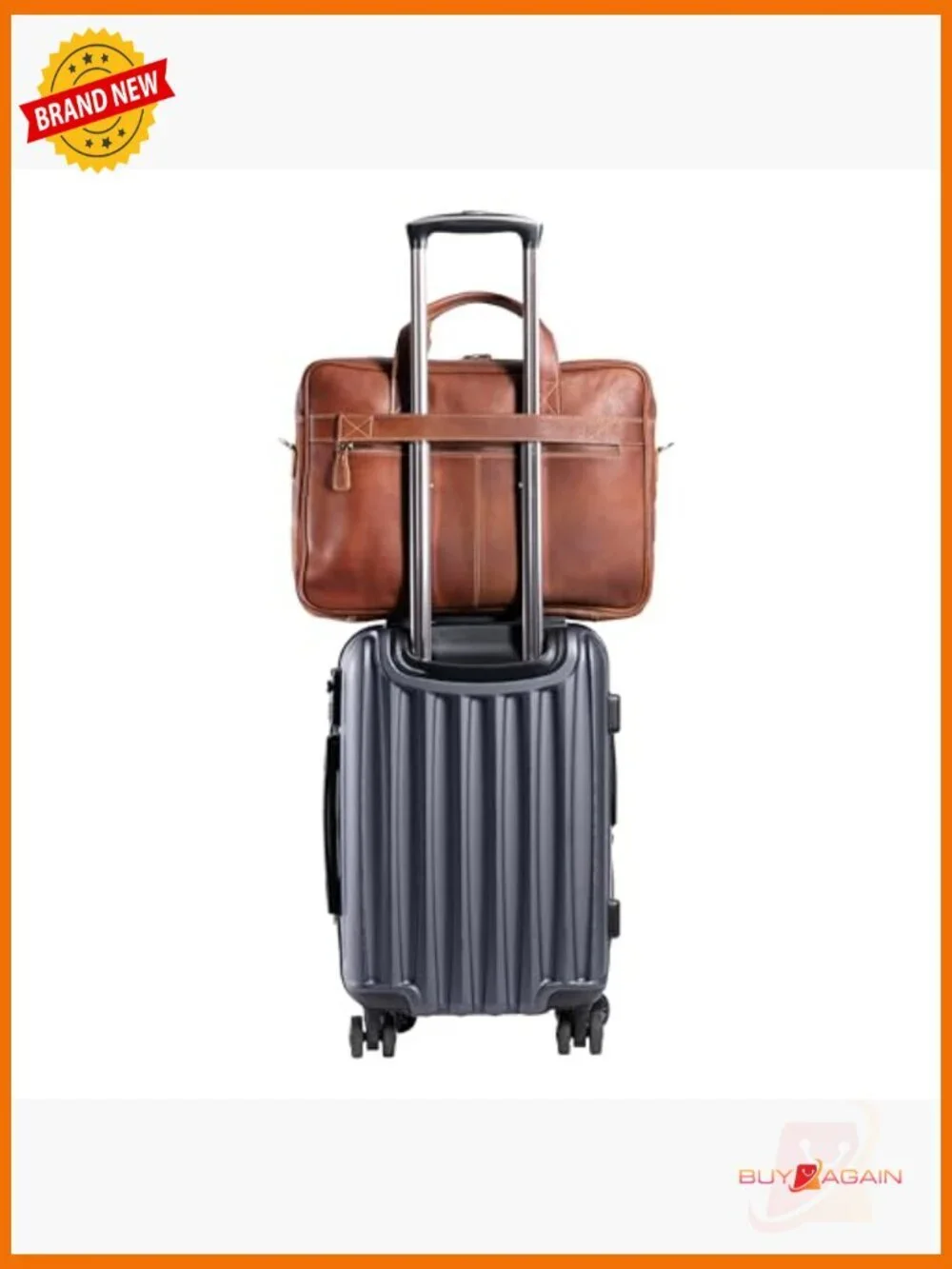 16 inch Leather Laptop Messenger Bag for Men Office Satchel
